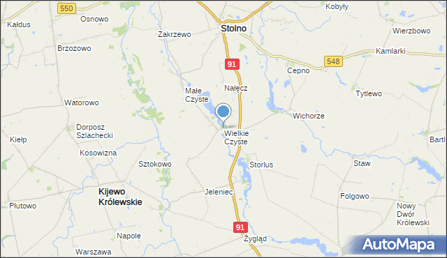 mapa Wielkie Czyste, Wielkie Czyste na mapie Targeo